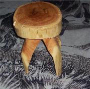 Stump stool, wood accent table, Ted frumkin